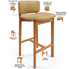 Kit 06 Banquetas Alta Para Cozinha Sala De Jantar Bar Dara L0