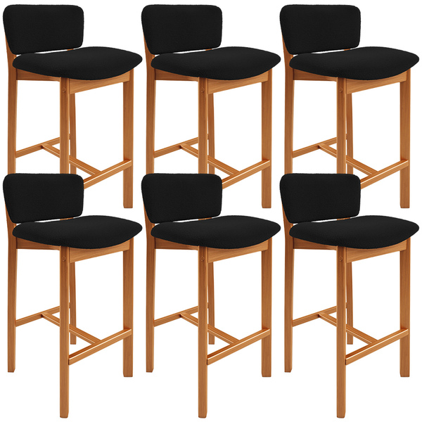 Kit 06 Banquetas Alta Para Cozinha Sala De Jantar Bar Dara L0