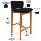 Kit 06 Banquetas Alta Para Cozinha Sala De Jantar Bar Dara L0