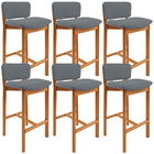 Kit 06 Banquetas Alta Para Cozinha Sala De Jantar Bar Dara L0