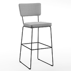 Kit 06 Banquetas Alta Para Cozinha Sala De Jantar Base Aço Fi