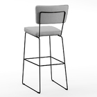 Kit 06 Banquetas Alta Para Cozinha Sala De Jantar Base Aço Fi