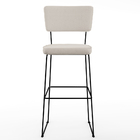 Kit 06 Banquetas Alta Para Cozinha Sala De Jantar Base Em Aço