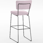 Kit 06 Banquetas Alta Para Cozinha Sala De Jantar Base Em Aço