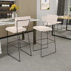 Kit 06 Banquetas Alta Para Cozinha Sala De Jantar Base Em Aço