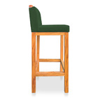 Kit 06 Banquetas Alta Rubi Veludo Base Fixa De Madeira - Pall