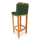 Kit 06 Banquetas Alta Rubi Veludo Base Fixa De Madeira - Pall