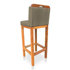 Kit 06 Banquetas Alta Rubi Veludo Capuccino Base Fixa De Made