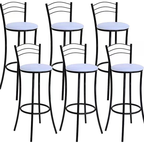 Kit 06 Banquetas Alta Stell Bq10 Hks Milani Store