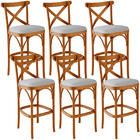 Kit 06 Banquetas Altas Cozinha Bancada Bar Sala De Jantar Est