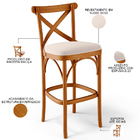 Kit 06 Banquetas Altas Cozinha Bancada Bar Sala De Jantar Est