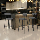 Kit 06 Banquetas Altas Cozinha Bar Sala De Jantar Em Aço Milã