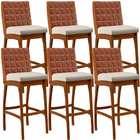 Kit 06 Banquetas Altas Cozinha Sala De Jantar Fixa Mila L02 C