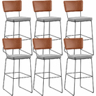 Kit 06 Banquetas Altas Cozinha Sala Jantar Fixa Allana L02 Co