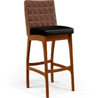 Kit 06 Banquetas Altas Cozinha Sala Jantar Fixa Mila L02 Cour