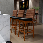 Kit 06 Banquetas Altas Cozinha Sala Jantar Fixa Mila L02 Cour