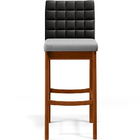 Kit 06 Banquetas Altas Cozinha Sala Jantar Fixa Mila L02 Cour