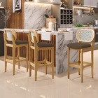 Kit 06 Banquetas Altas Para Cozinha Bancada Sala Tela Betta F