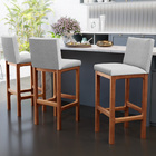 Kit 06 Banquetas Altas Para Cozinha Sala De Jantar Fixa Alya