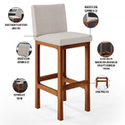 Kit 06 Banquetas Altas Para Cozinha Sala De Jantar Fixa Alya