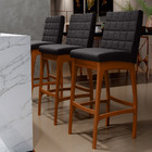 Kit 06 Banquetas Altas Para Cozinha Sala De Jantar Fixa Mila