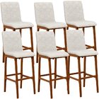 Kit 06 Banquetas Altas Para Cozinha Sala De Jantar Fixa Zoe L