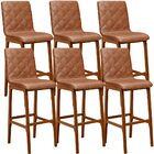 Kit 06 Banquetas Altas Para Cozinha Sala De Jantar Fixa Zoe L