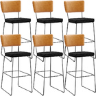 Kit 06 Banquetas Altas Sala De Jantar Fixa Allana L02 Couríss