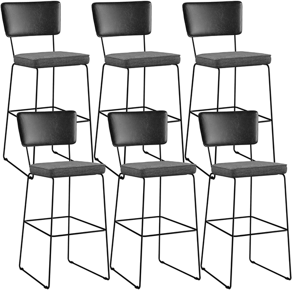 Kit 06 Banquetas Altas Sala Jantar Fixa Allana L02 Couríssimo