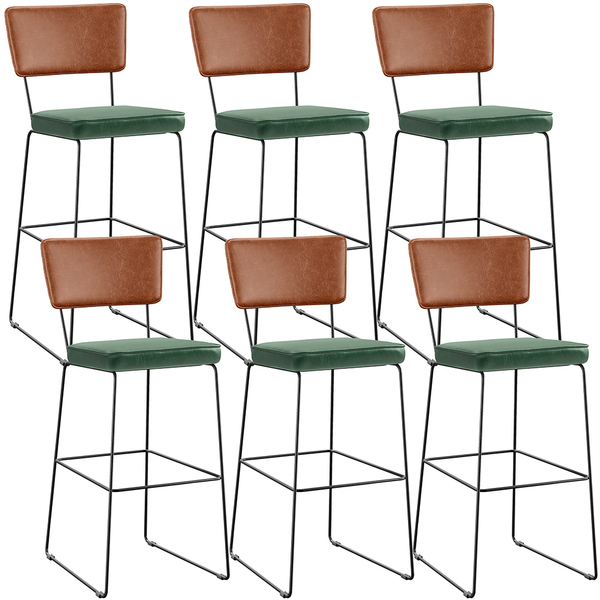 Kit 06 Banquetas Altas Sala Jantar Fixa Allana L02 Couríssimo