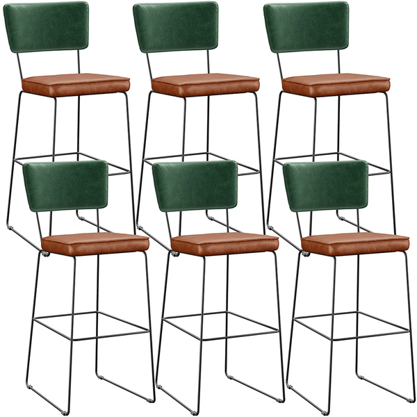 Kit 06 Banquetas Altas Sala Jantar Fixa Allana L02 Facto Verd