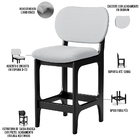 Kit 06 Banquetas Baixa Bar Cozinha E Sala De Jantar Fixa Bett