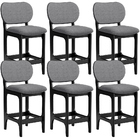 Kit 06 Banquetas Baixa Bar Cozinha E Sala De Jantar Fixa Bett