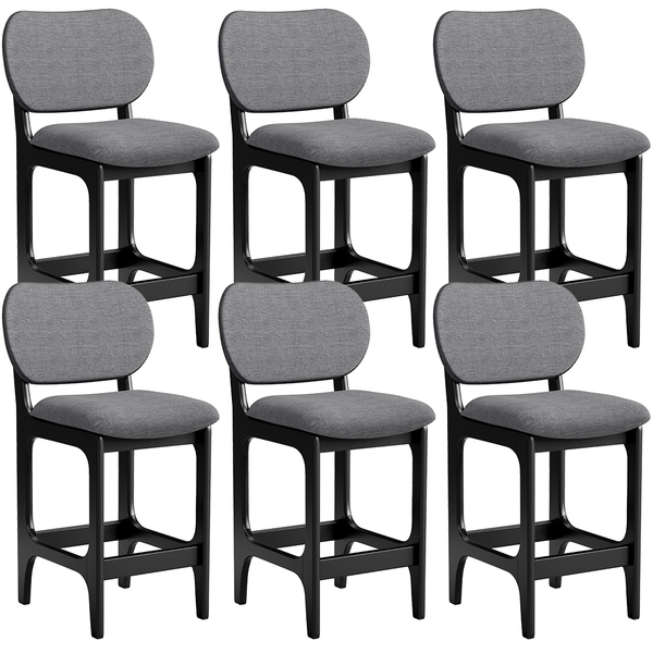 Kit 06 Banquetas Baixa Bar Cozinha E Sala De Jantar Fixa Bett