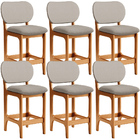 Kit 06 Banquetas Baixa Bar Cozinha E Sala De Jantar Fixa Bett