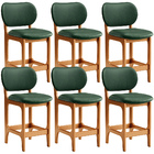 Kit 06 Banquetas Baixa Bar Cozinha E Sala De Jantar Fixa Bett