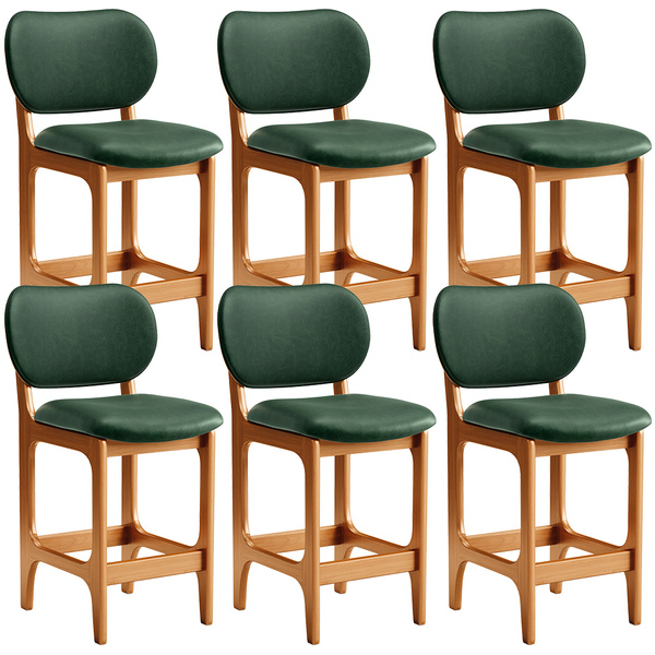 Kit 06 Banquetas Baixa Bar Cozinha E Sala De Jantar Fixa Bett