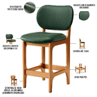 Kit 06 Banquetas Baixa Bar Cozinha E Sala De Jantar Fixa Bett