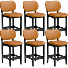 Kit 06 Banquetas Baixa Bar Cozinha E Sala De Jantar Fixa Bett