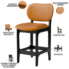 Kit 06 Banquetas Baixa Bar Cozinha E Sala De Jantar Fixa Bett