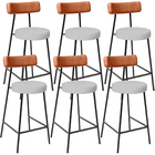 Kit 06 Banquetas Baixa Bar Cozinha Sala Jantar Milão L02 Cour