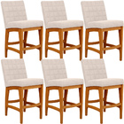 Kit 06 Banquetas Baixa Cozinha Bancada Bar Sala De Jantar Fix