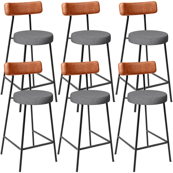 Kit 06 Banquetas Baixa Cozinha Jantar Milão L02 Couríssimo Ca