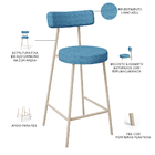 Kit 06 Banquetas Baixa Cozinha Sala Jantar Bancada Milão Aren