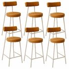 Kit 06 Banquetas Baixa Cozinha Sala Jantar Bancada Milão Aren