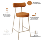 Kit 06 Banquetas Baixa Cozinha Sala Jantar Bancada Milão Aren