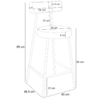 Kit 06 Banquetas Baixa Cozinha Sala Jantar Bancada Milão Aren