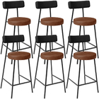 Kit 06 Banquetas Baixa Cozinha Sala Jantar Bancada Milão L02