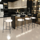 Kit 06 Banquetas Baixa Cozinha Sala Jantar Bancada Milão L02