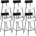 Kit 06 Banquetas Baixa Cozinha Sala Jantar Bancada Milão L02